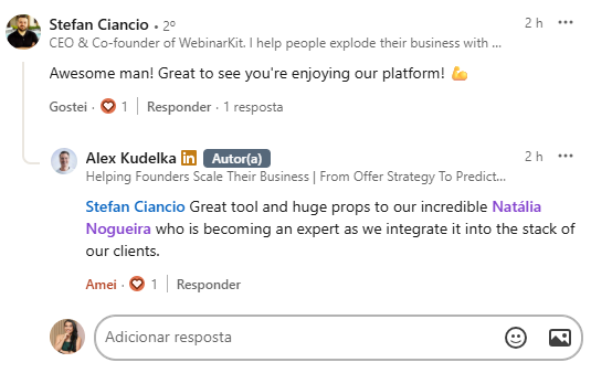 LinkedIn recommendation from Alex Kudelka
