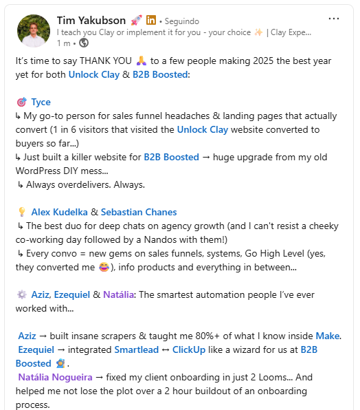 LinkedIn recommendation from Tim Yakubson